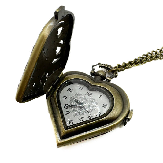 Heart Pocket Watch - Spiral Circle