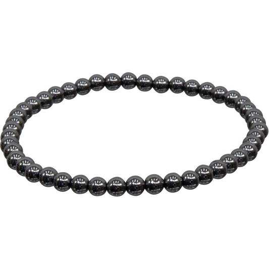 Hematite Beaded Bracelet | 4mm - Spiral Circle