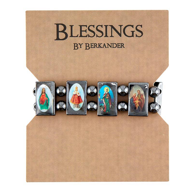 Hematite Saint Bracelet - Spiral Circle