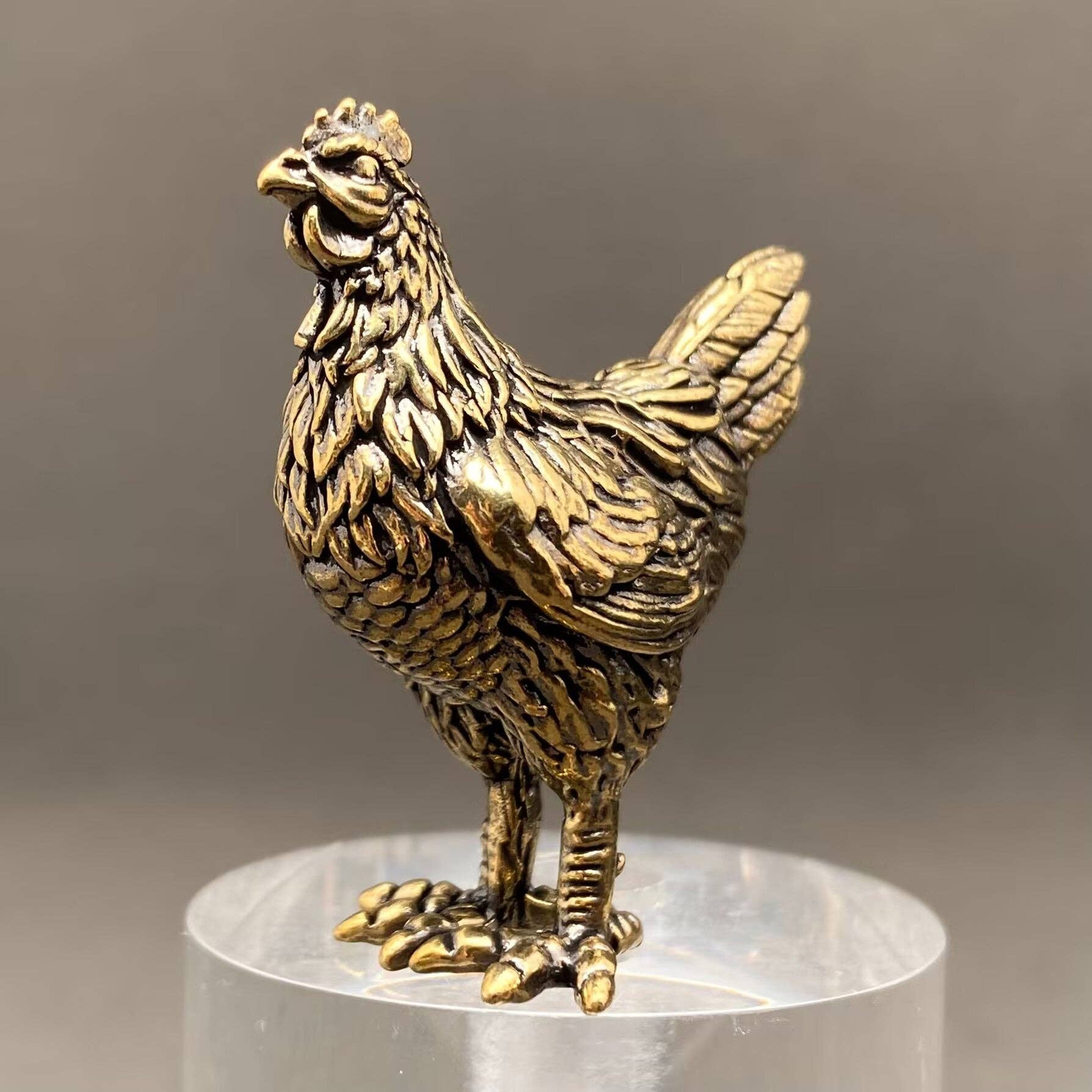 Hen | Brass Figurine - Spiral Circle