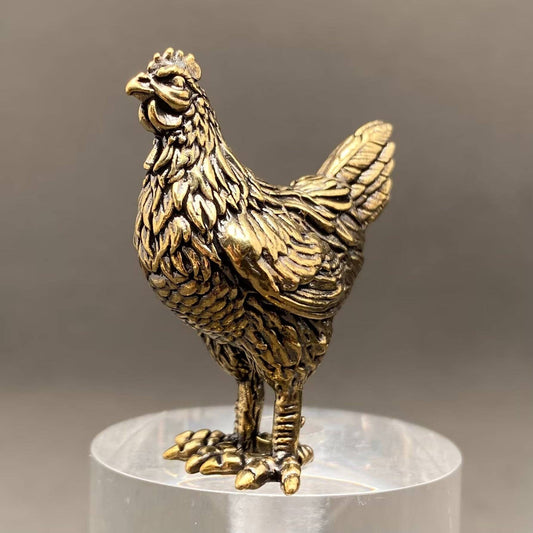 Hen | Brass Figurine - Spiral Circle
