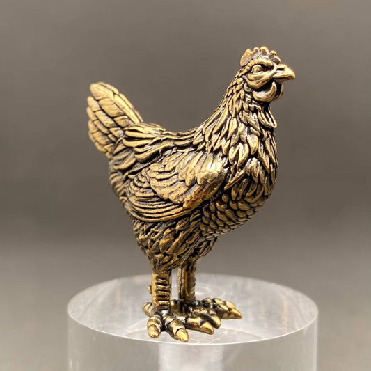 Hen | Brass Figurine - Spiral Circle