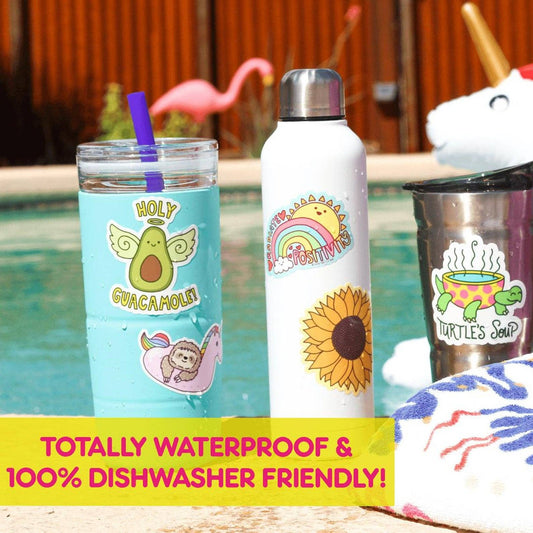 Here for the Tea Frog Gossip Laptop Decal Vinyl Sticker - Spiral Circle