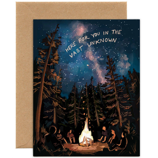 Here for You in the Vast Unknown Campfire | Sympathy, Encouragement, Everyday Card - Spiral Circle