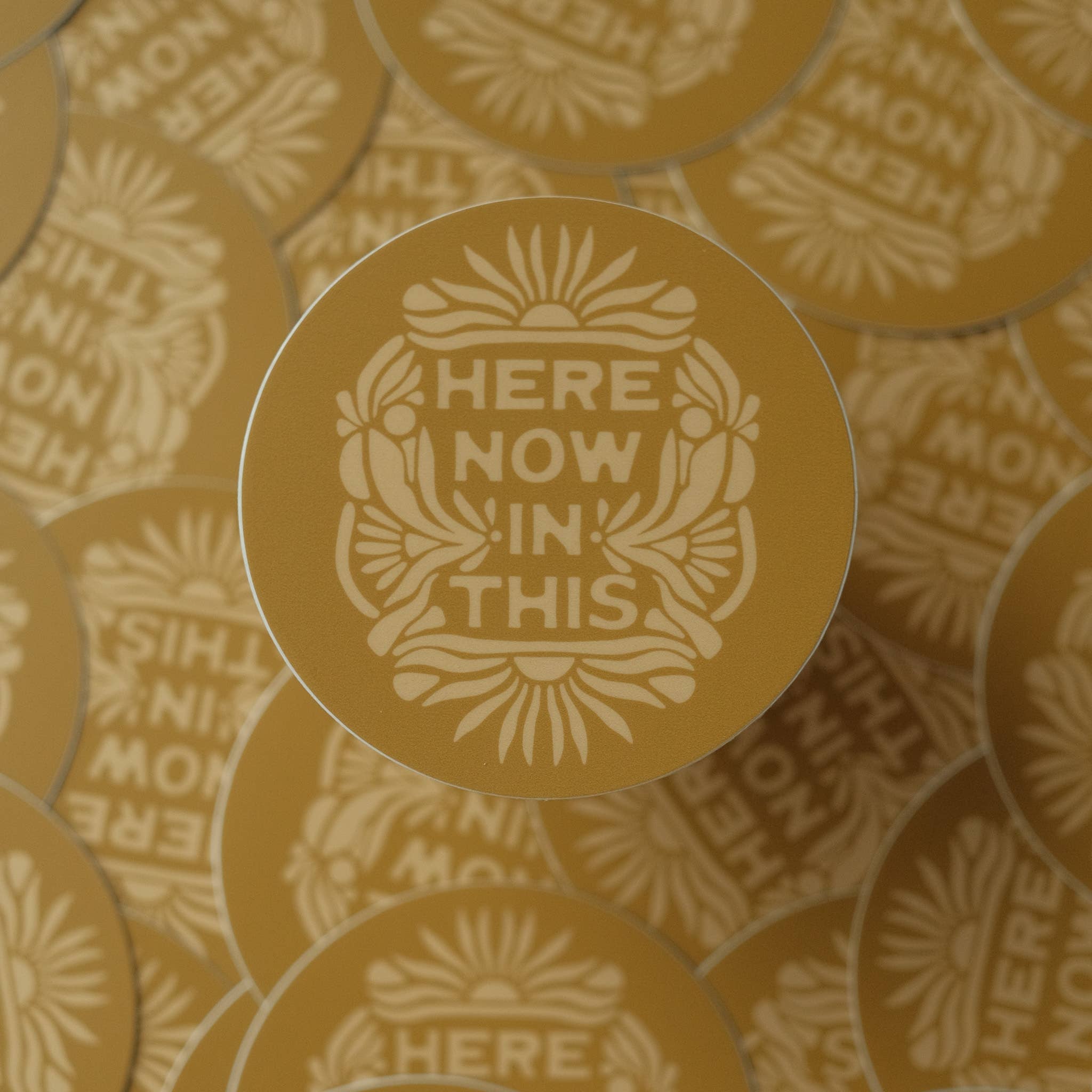 Here Now In This - Vinyl Sticker - Spiral Circle