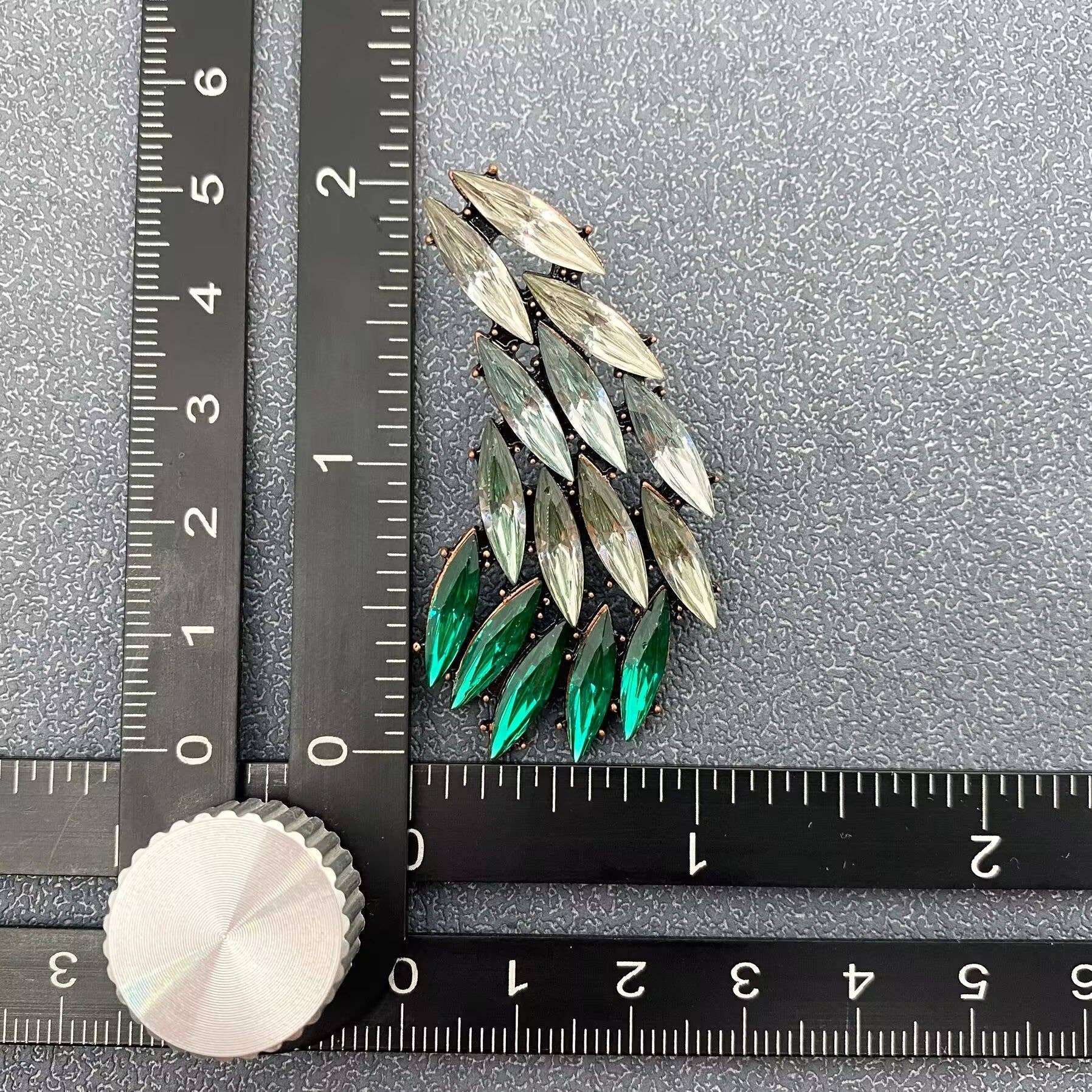 High Quality Sparkling Glass Crystal Wings Post Earrings - Spiral Circle