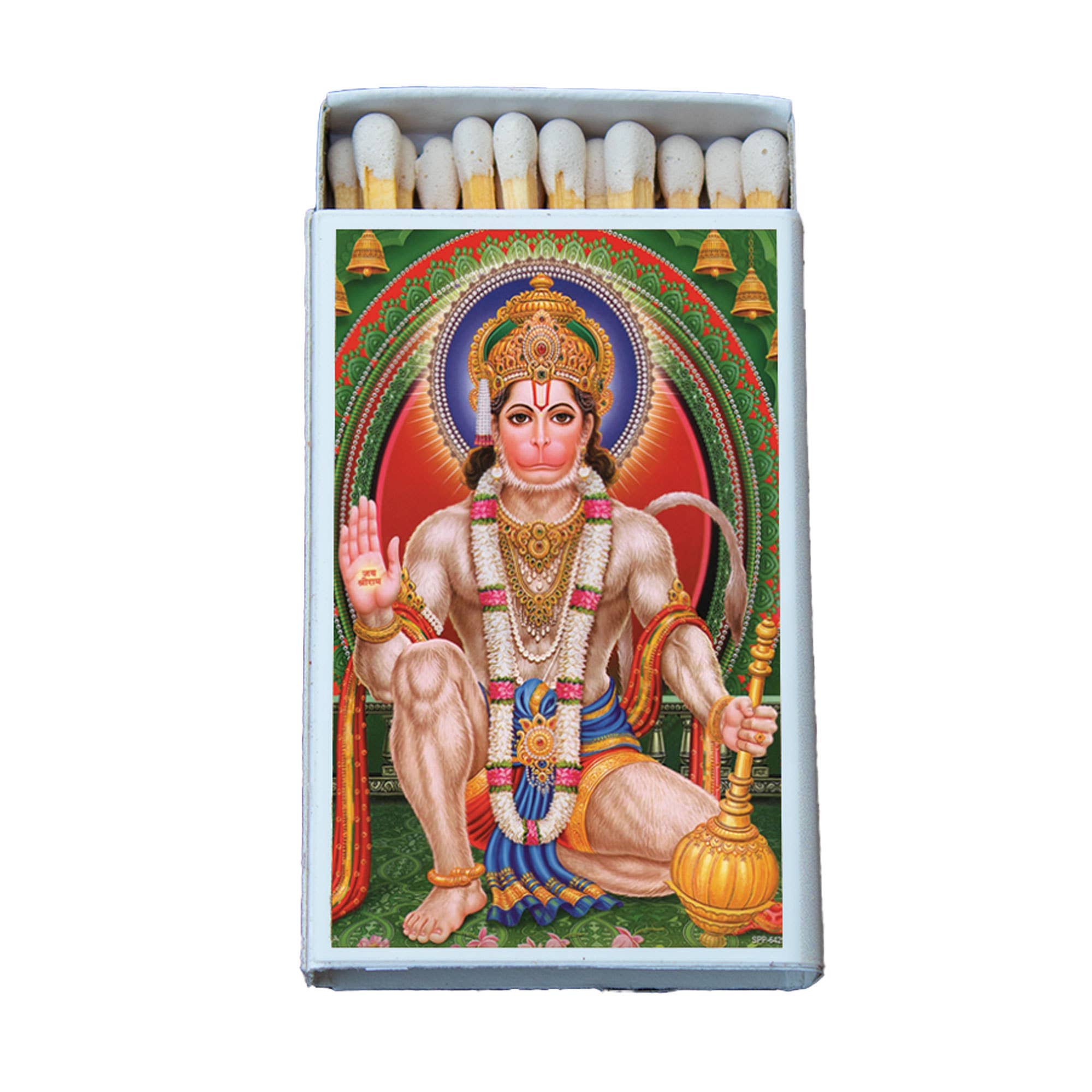 Hindu Deity Hanuman Matchbox - Spiral Circle