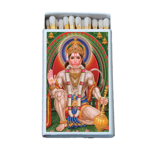 Hindu Deity Hanuman Matchbox - Spiral Circle