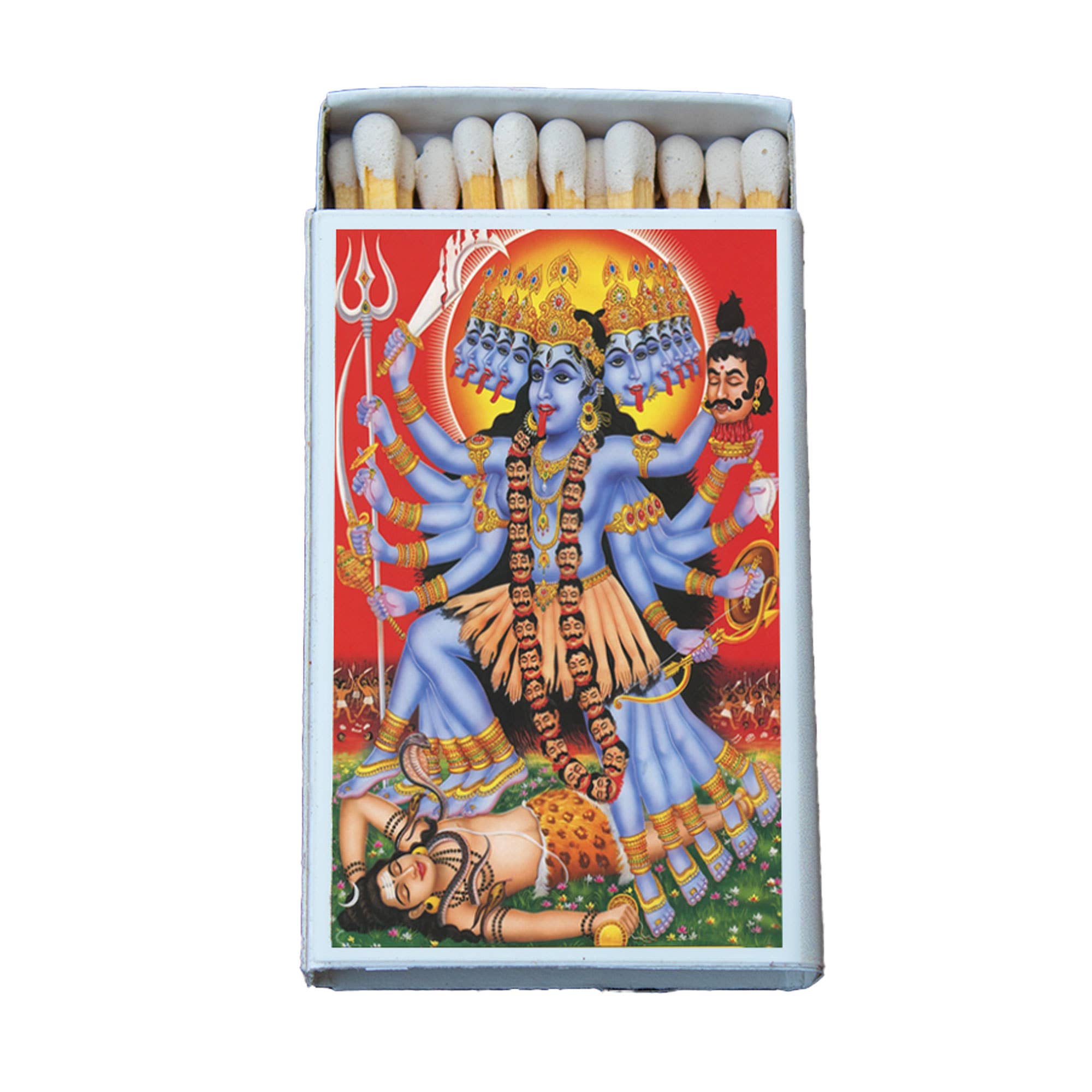 Hindu Deity Kali Matchbox - Spiral Circle