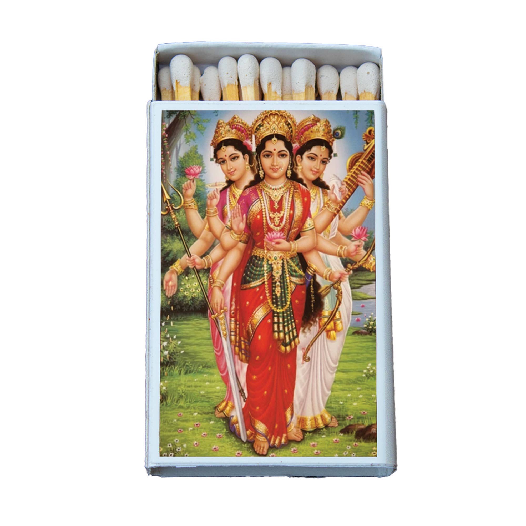 Hindu Deity Parvaiti Matchbox - Spiral Circle