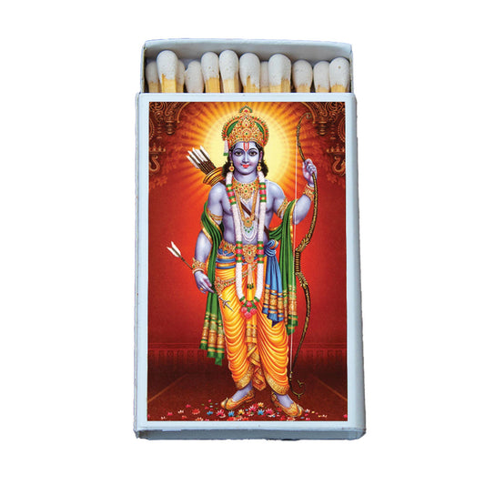 Hindu Deity Rama Matchbox - Spiral Circle
