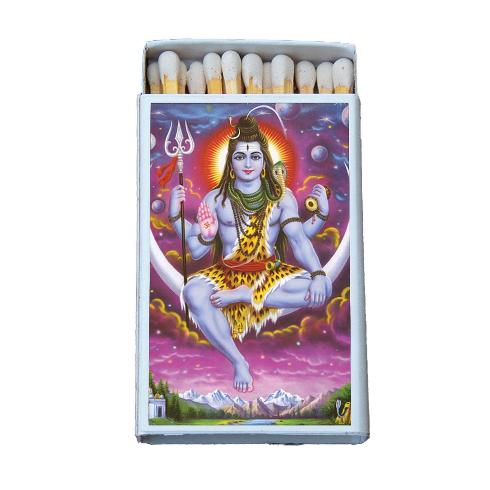 Hindu Deity Shiva Matchbox - Spiral Circle
