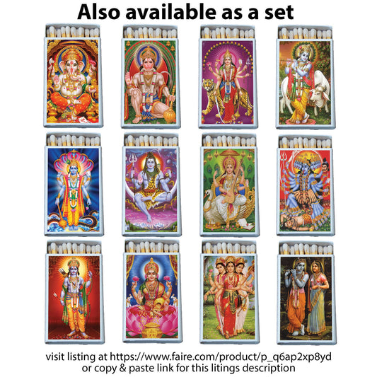 Hindu Deity Shiva Matchbox - Spiral Circle