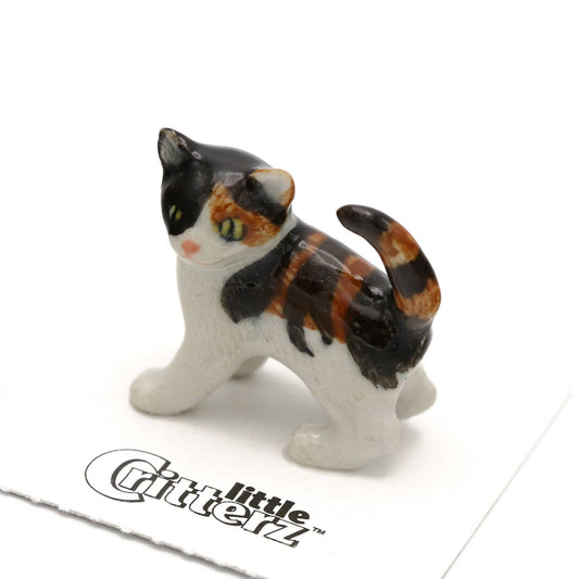 Holly Calico Kitten Porcelain Miniature - Spiral Circle