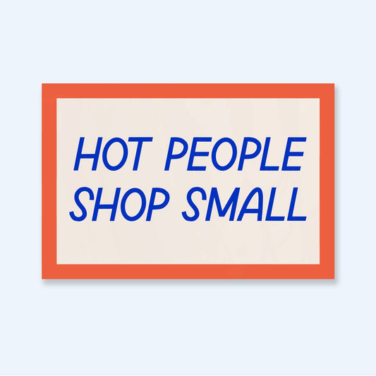 Hot People Shop Small Sticker - Spiral Circle
