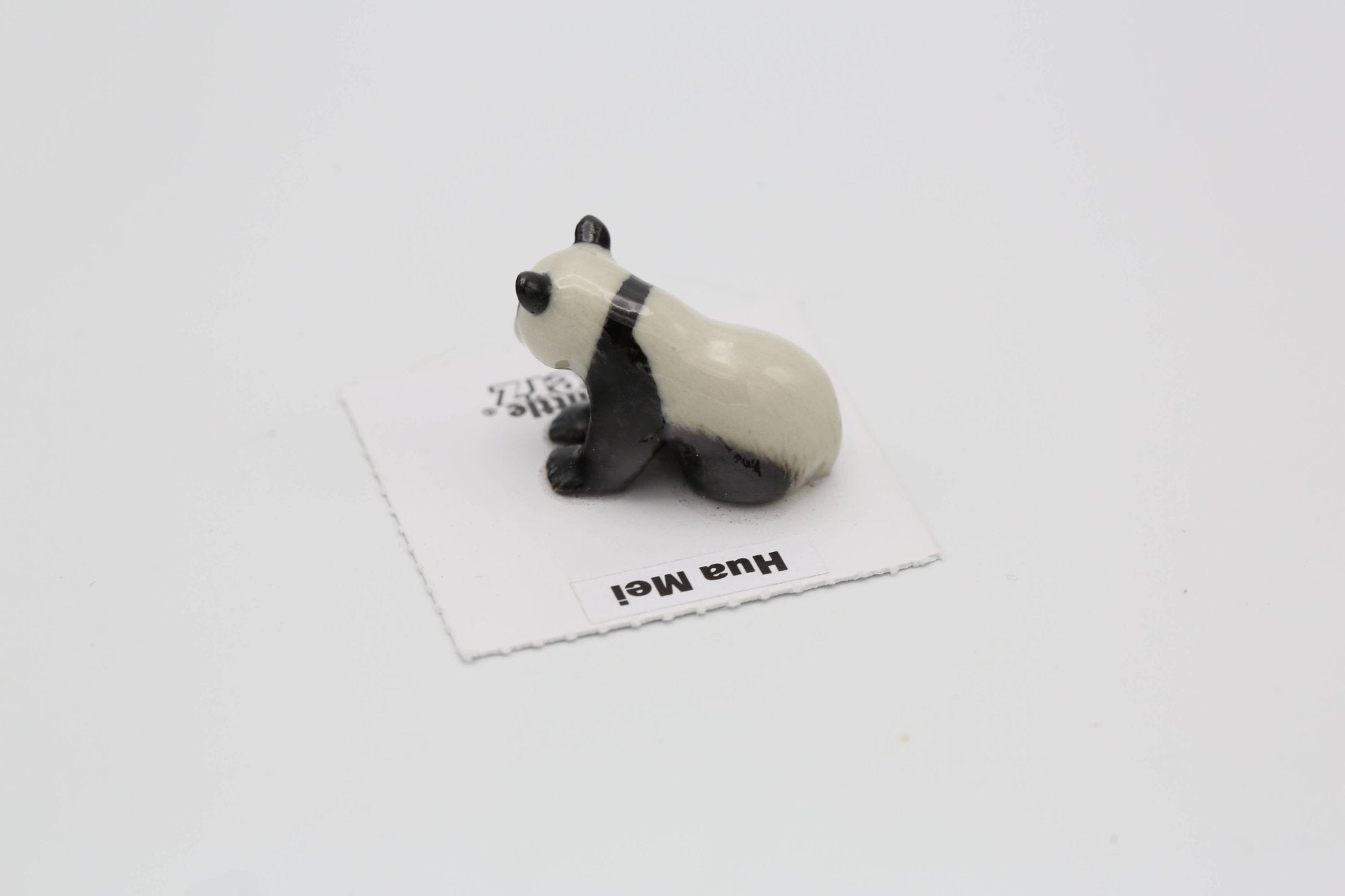 Hua Mei Panda Sitting Porcelain Miniature - Spiral Circle