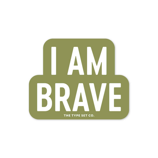 "I am brave" Sticker - Spiral Circle