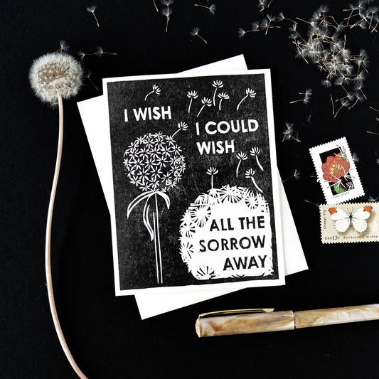 I Wish Sympathy Card - Spiral Circle
