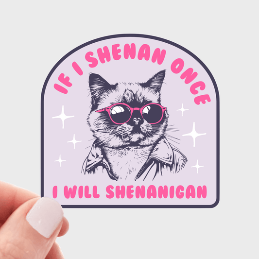 If I Shenan Once I Will Shenanigan Sticker - Spiral Circle