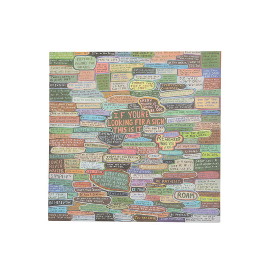 "If You Are Looking For A Sign" | Art Poster 12"x12" - Spiral Circle