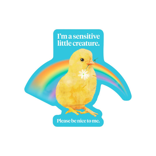 I'm a Sensitive Creature Sticker - Spiral Circle