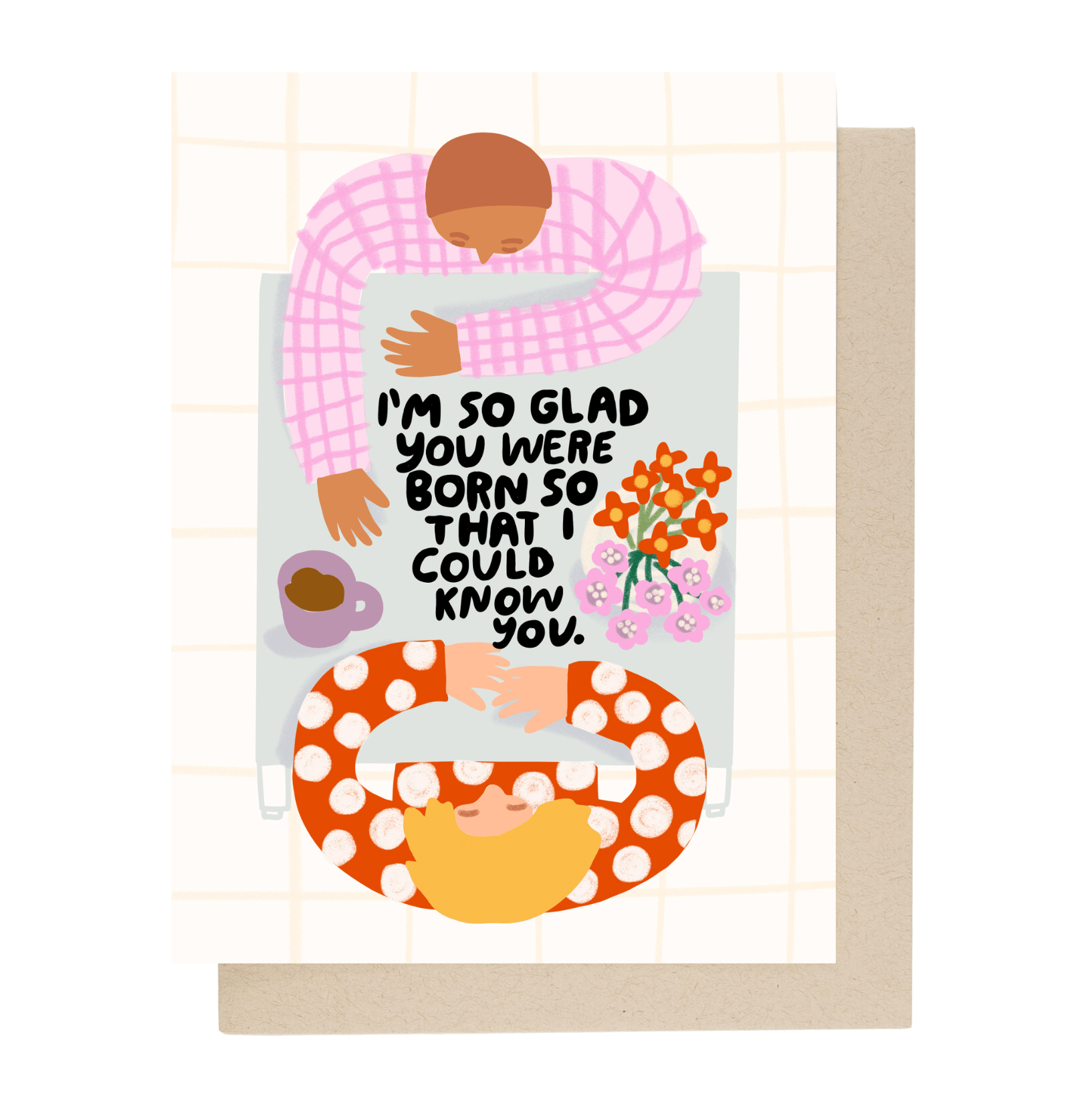 I'm So Glad Birthday Card - Spiral Circle
