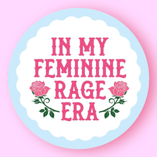 In My Feminine Rage Era Sticker - Spiral Circle