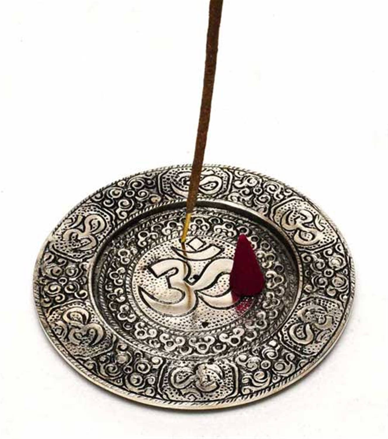 Incense Burner Om Plate - Spiral Circle