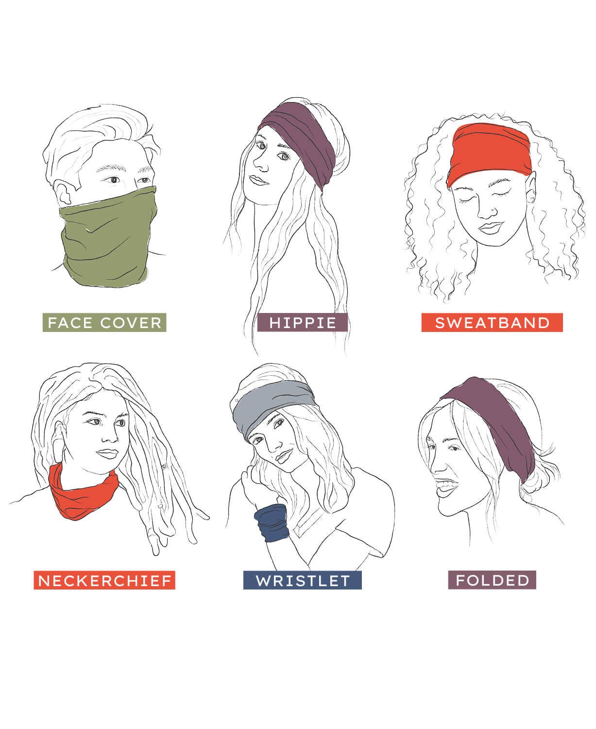 Indigo Mandala Boho Headband - Spiral Circle