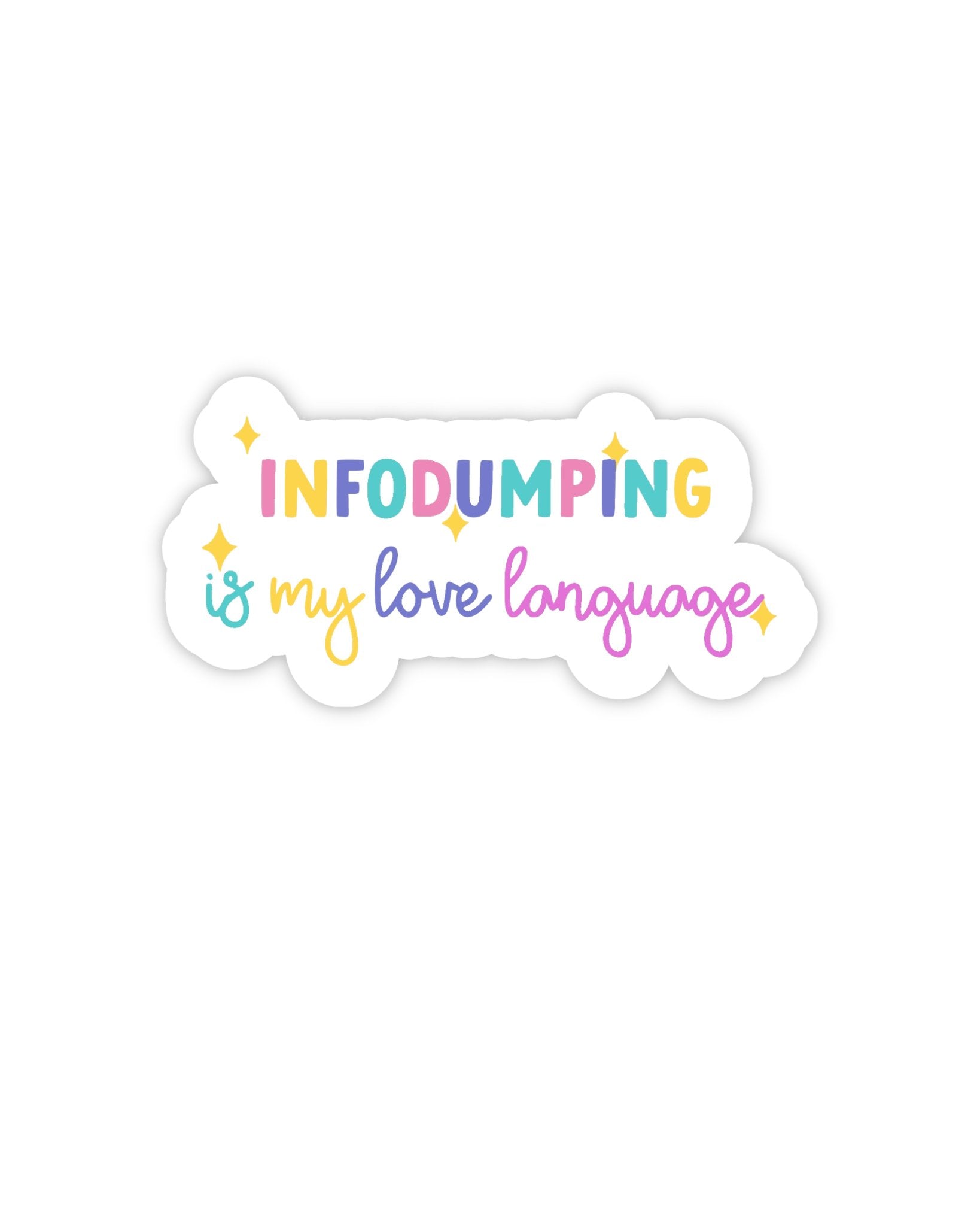 Infodumping is my love language autism vinyl sticker - Spiral Circle