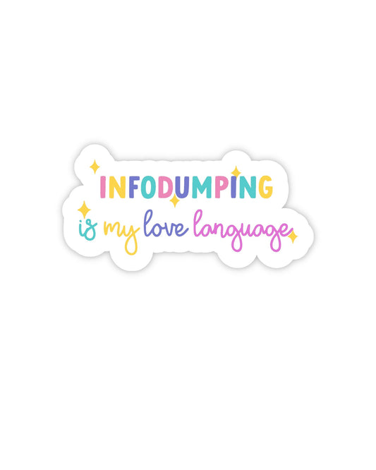 Infodumping is my love language autism vinyl sticker - Spiral Circle