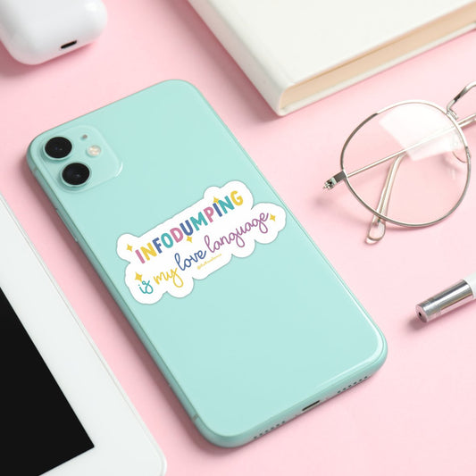 Infodumping is my love language autism vinyl sticker - Spiral Circle