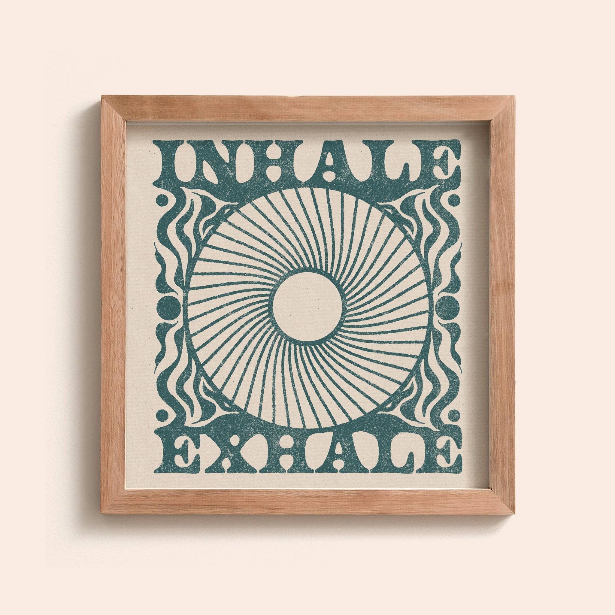 Inhale Exhale Print | Art Print - Spiral Circle