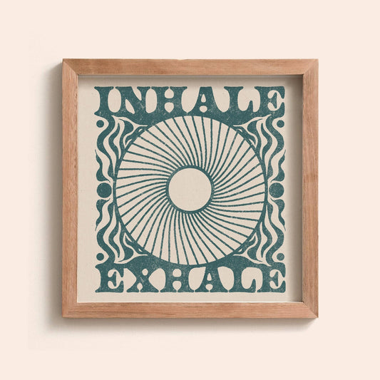 Inhale Exhale Print | Art Print - Spiral Circle