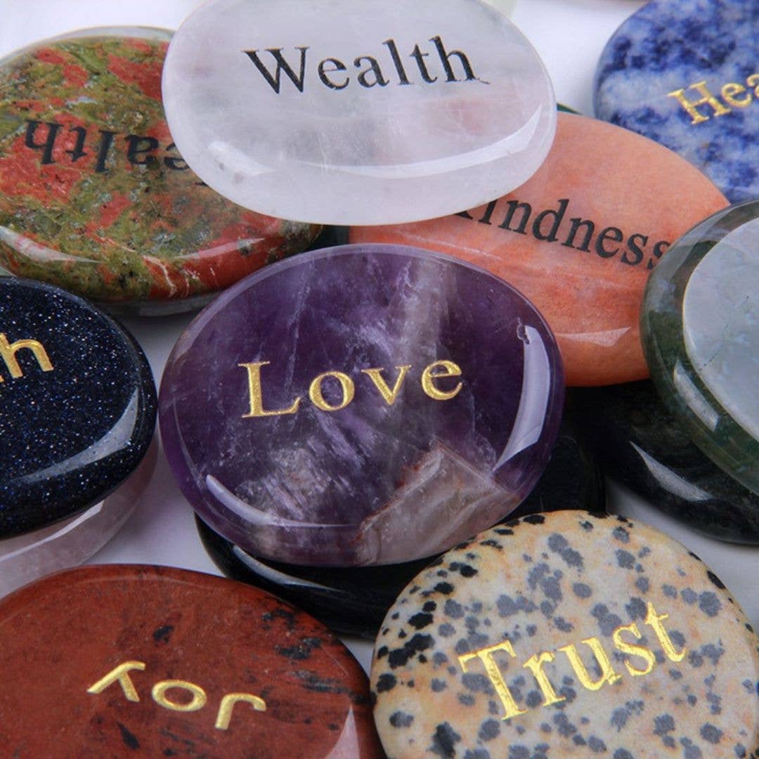 Inspirational Wish Stones | Assorted - Spiral Circle