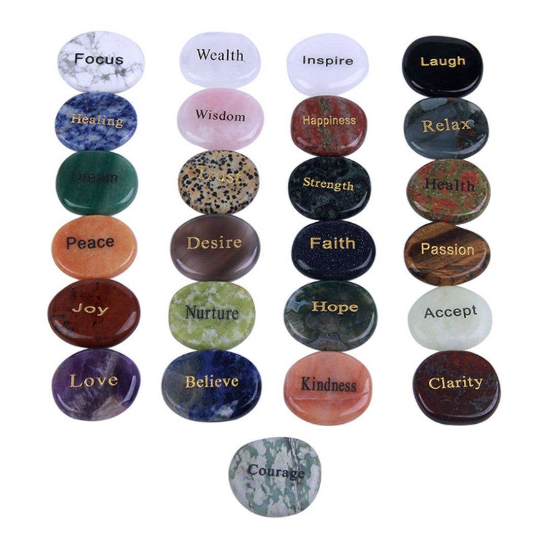 Inspirational Wish Stones | Assorted - Spiral Circle