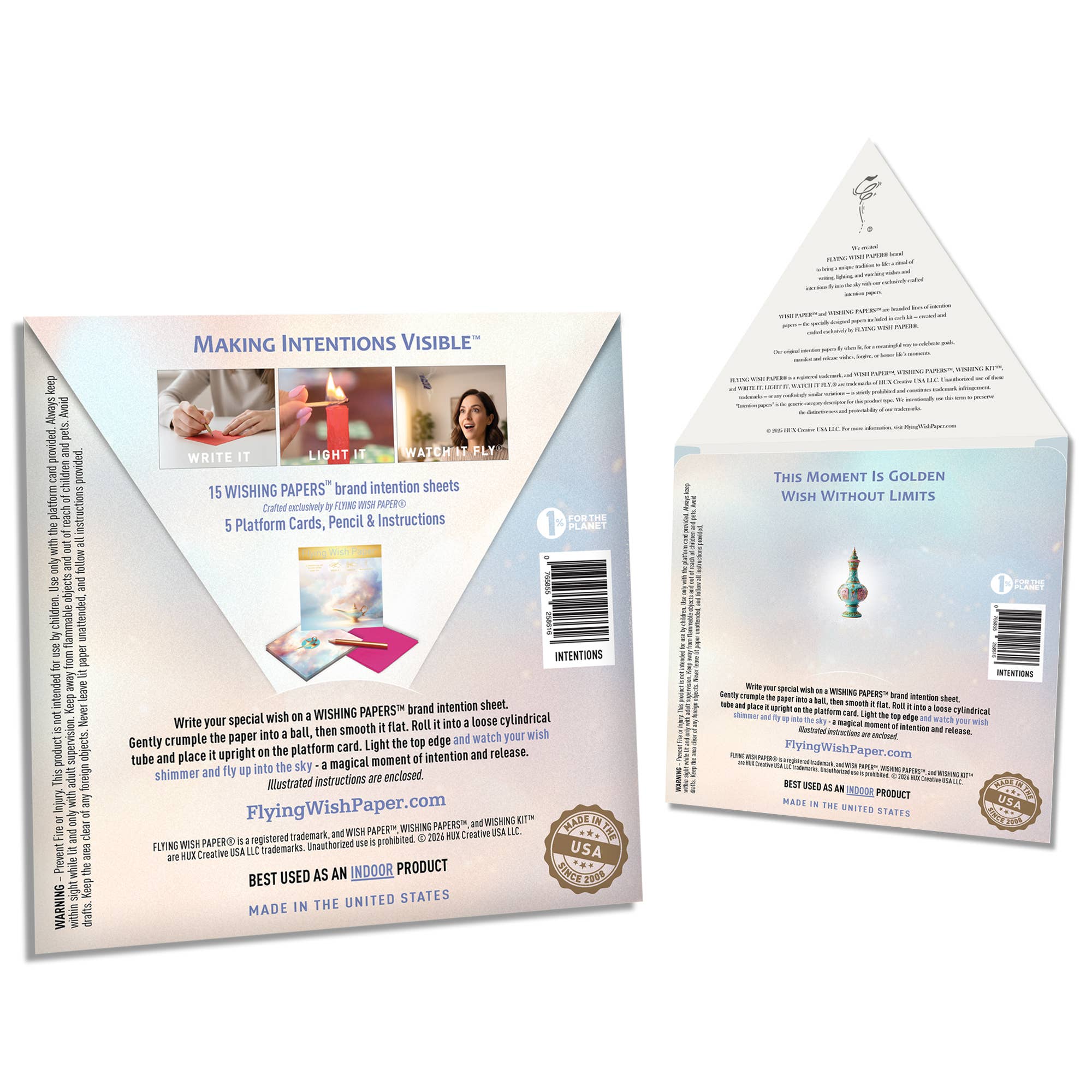 INTENTIONS - Flying Wish Paper Kit | Wish Kit | Magic Ritual - Spiral Circle