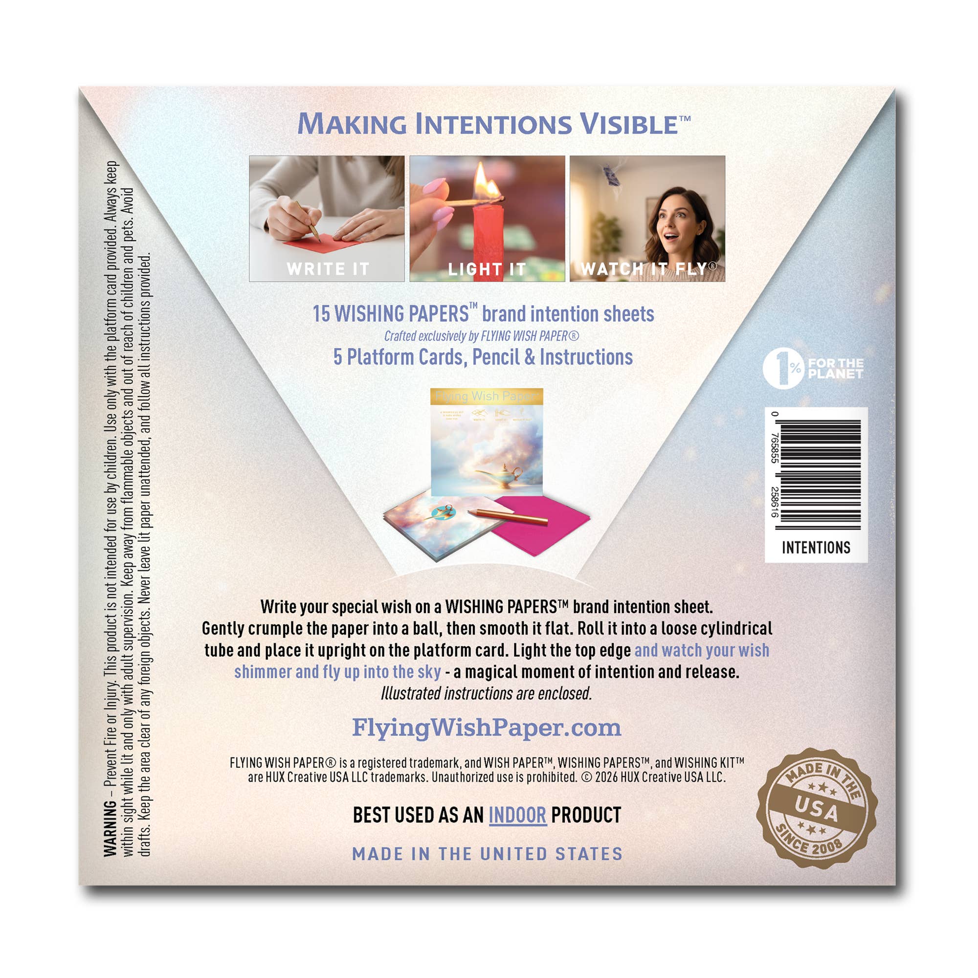 INTENTIONS - Flying Wish Paper Kit | Wish Kit | Magic Ritual - Spiral Circle