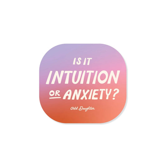 Intuition or Anxiety - Vinyl Mental Health Sticker - Spiral Circle