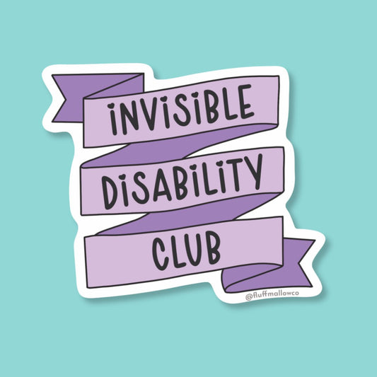 Invisible Disability club vinyl sticker - Spiral Circle
