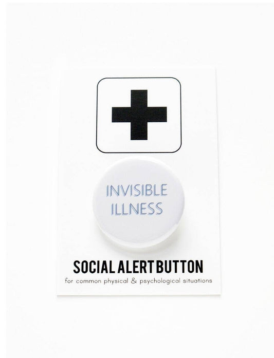 INVISIBLE ILLNESS button - Spiral Circle