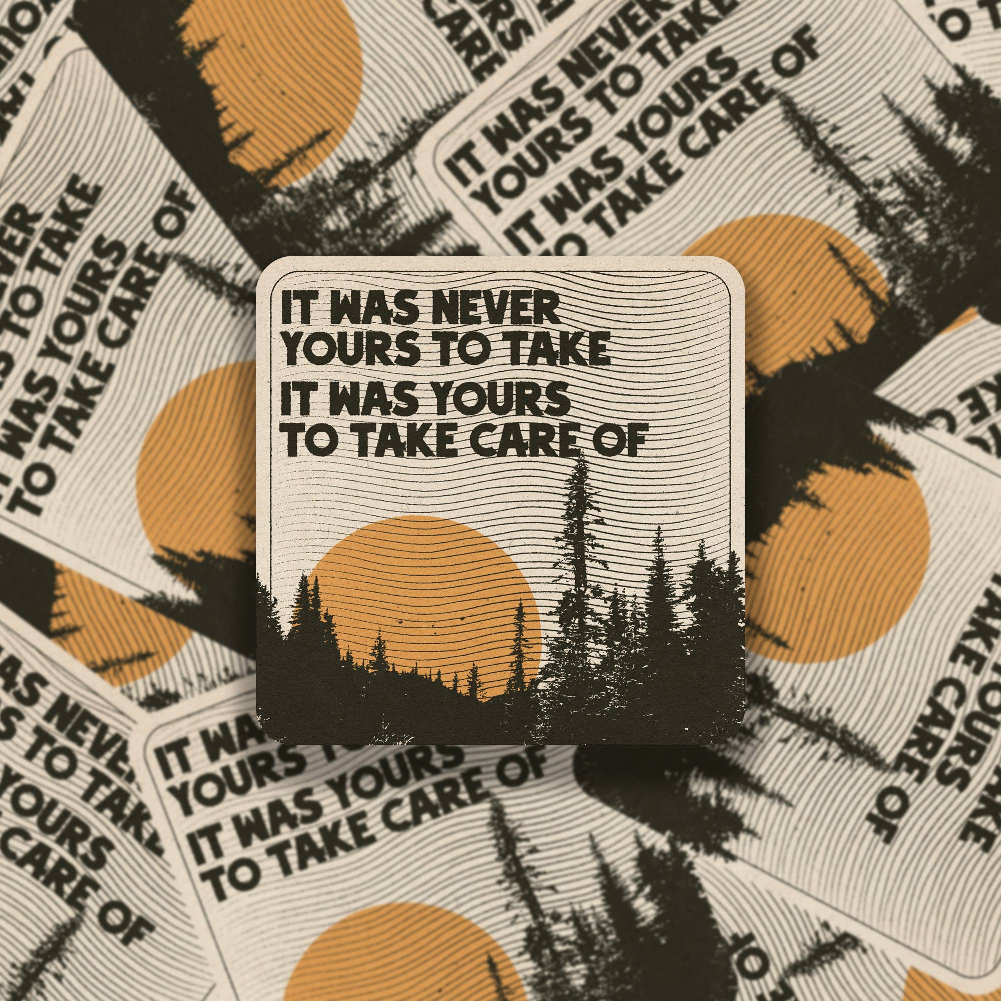 It Was Never Yours To Take Vinyl Sticker - Spiral Circle