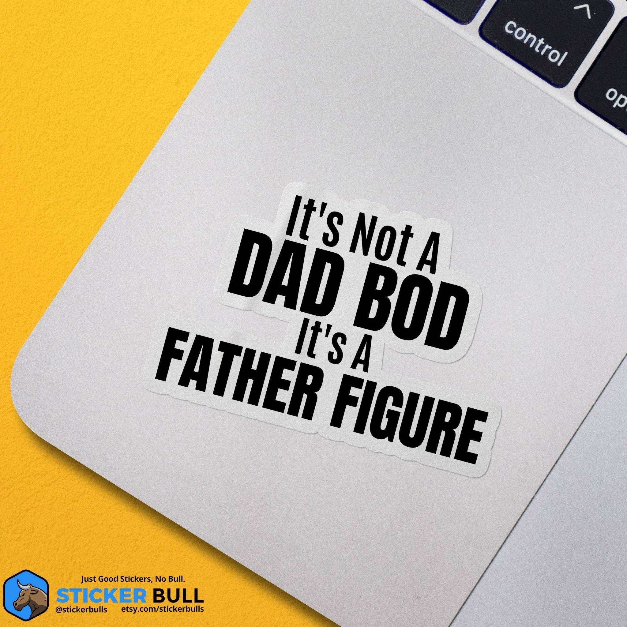 It's Not A Dad Bod, Its A Father Figure Sticker, Funny Meme Sticker, Dad Bod Sticker, Vinyl Sticker, Water Bottle, Hydroflask - Spiral Circle