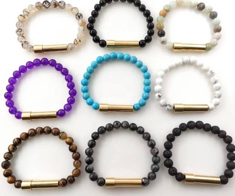 Jasper - Wish bead Bracelet - Picture and Picasso Jasper - Spiral Circle