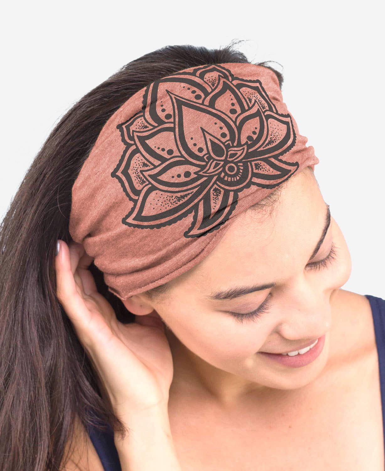Jewel Lotus Boho Headband - Spiral Circle