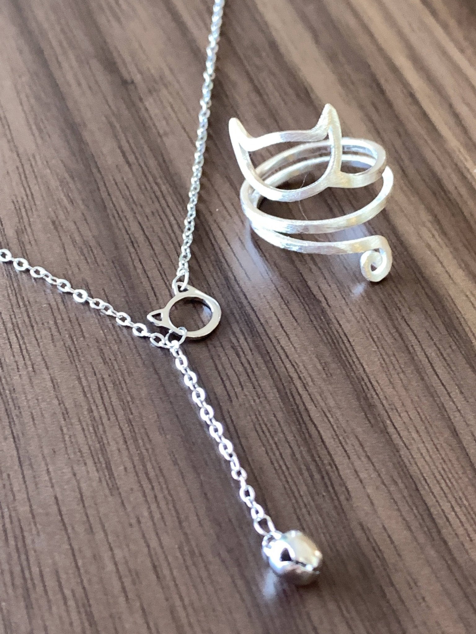 Jingle Cat Bell Stud Earrings - Spiral Circle