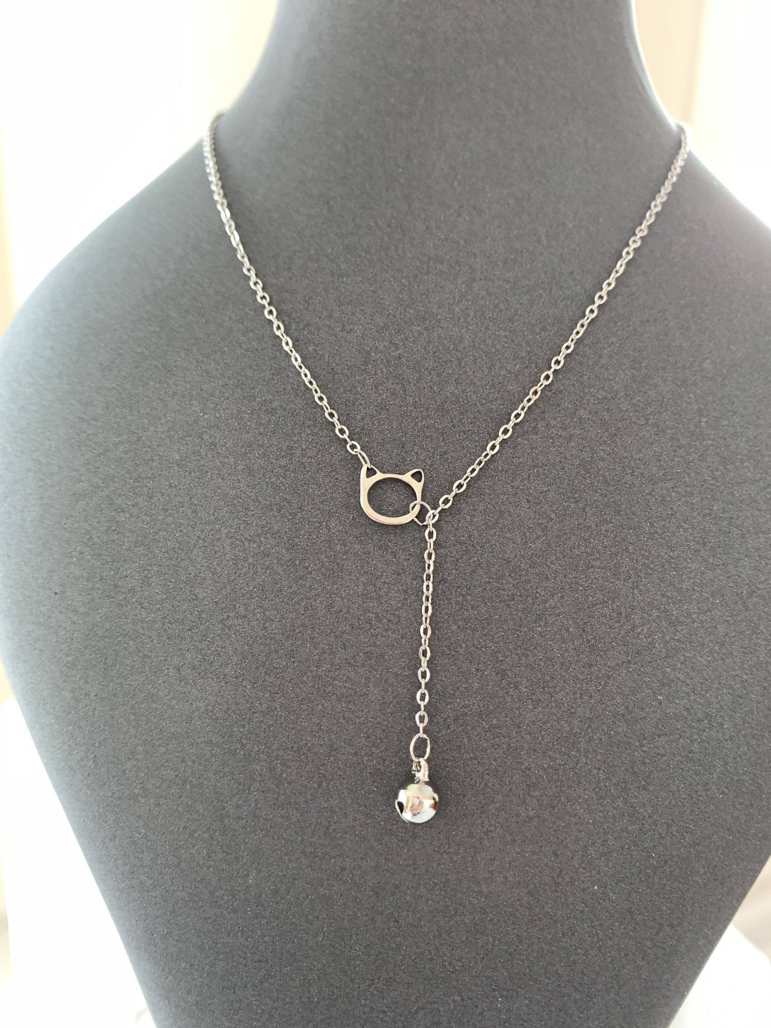 Jingle Cat Bell Stud Earrings - Spiral Circle