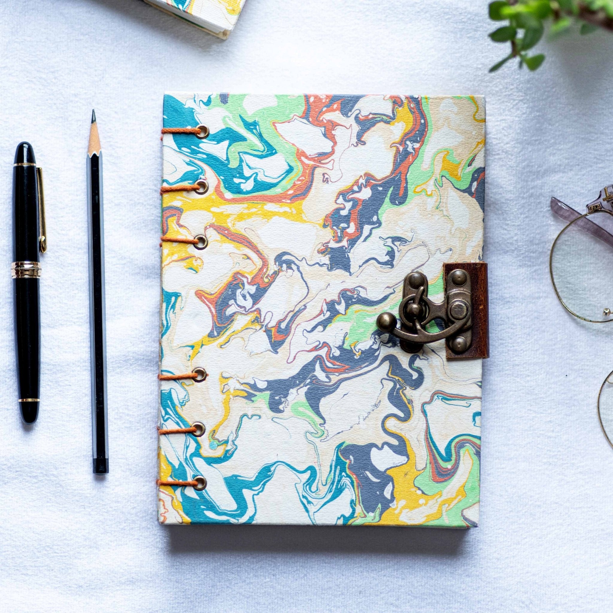 Matrix Ruled Diary Journal Diary with Lock - Special Binding Unruled Diary for - Spiral Circle