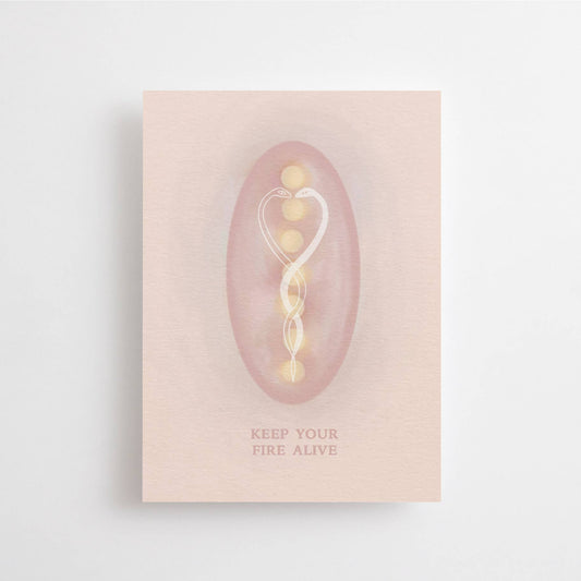 KEEP YOUR FIRE ALIVE - POSTCARD - Spiral Circle