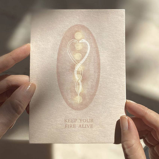 KEEP YOUR FIRE ALIVE - POSTCARD - Spiral Circle